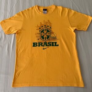 Nike Men's Yellow Brasil Tee